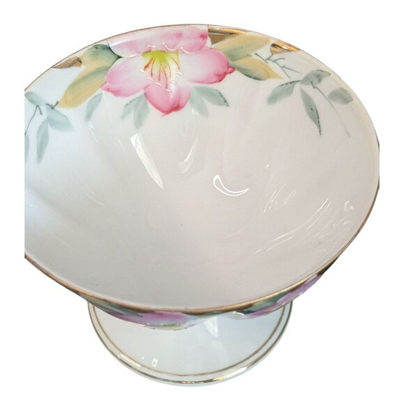 Noritake Azalea Grapefruit Bowl Footed Pedestal 19322 Porcelain - Picture 2 of 11
